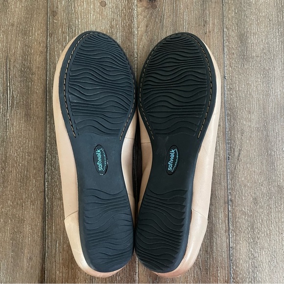 Softwalk Cushioned Comfort Beige Leather Ballet Flat Women’s 6.5 WIDE - Picture 5 of 7